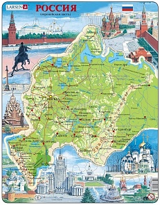 Обучающий пазл - Западная Россия, русский, 81 деталь (Larsen, K64k)